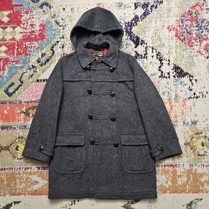 VTG Loden Frey Toggle Duffle Button Wool Coat West Men’s Size 40R Gray